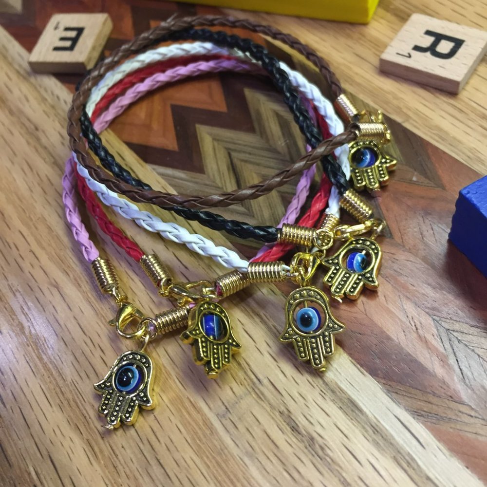 Clearance- 5 Pack Multi Color Rope Bracelets - Picture 2 of 7